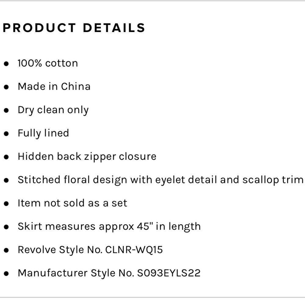 NEW Caroline Constas Kassandra Skirt White Eyelet Size Medium - Picture 12 of 13